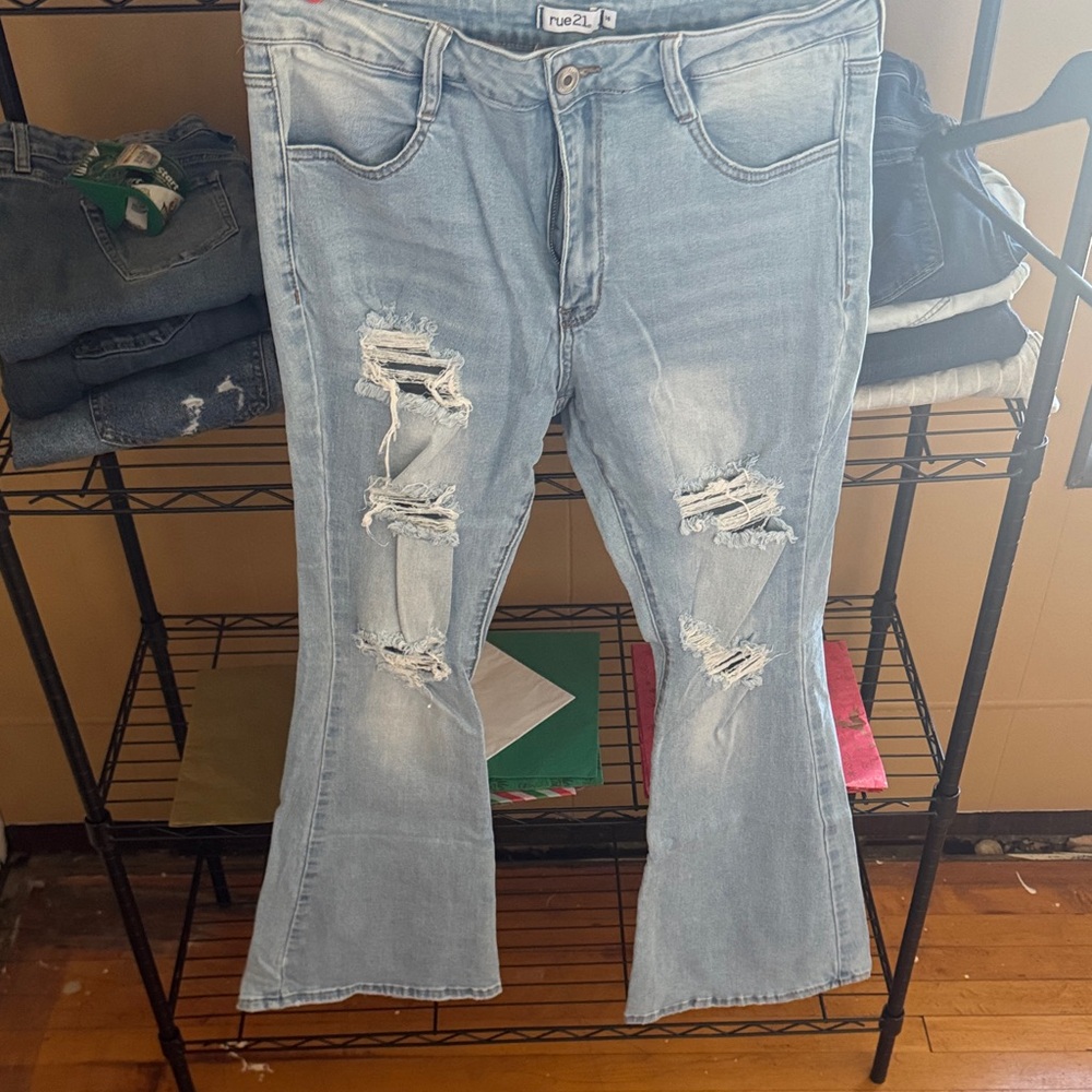 Rue21 Light Blue Ripped Jeans